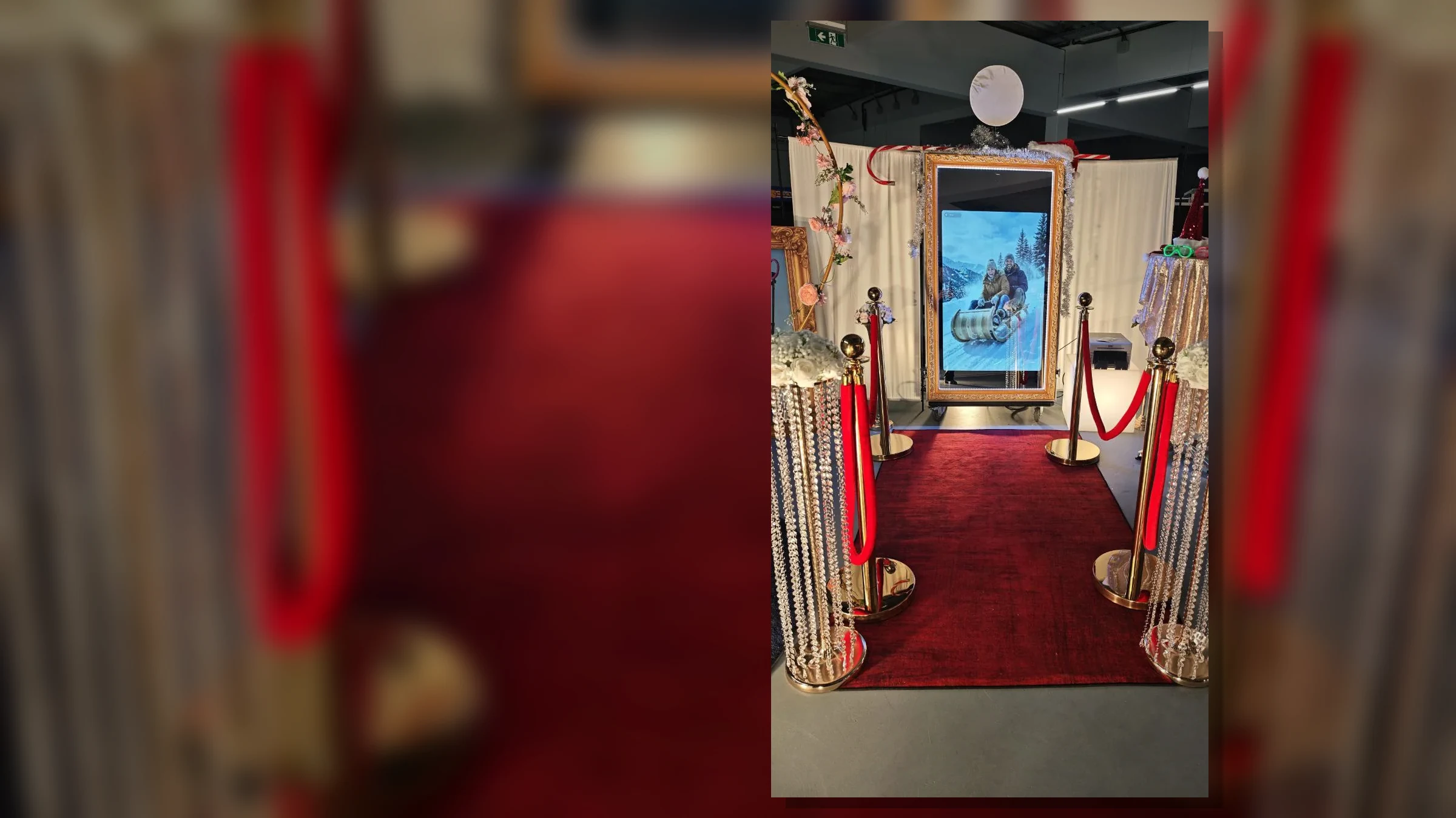 AI Fotobox 2026 mieten in Wien und Österreich – AI Fotobox im Einsatz auf einem Firmenevent in Österreich
