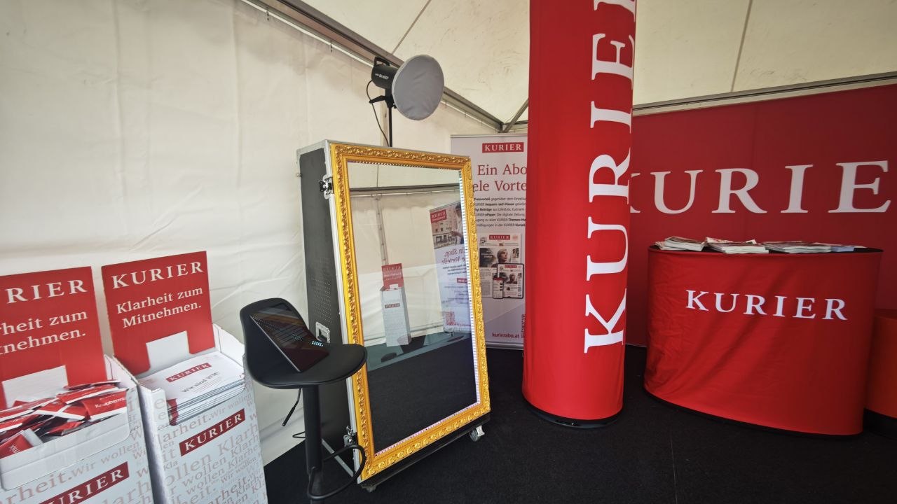 Spiegel Fotobox bei Kurier Zeitung Event